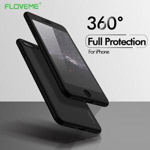 360 Protective Case For iPhone - Glass Front & Back Cover Full Body Coverage Protection Shells - myiphonexcase