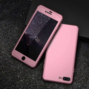 360 Protective Case For iPhone - Glass Front & Back Cover Full Body Coverage Protection Shells - myiphonexcase