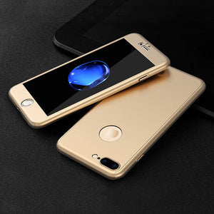 Tempered Glass Mirror Phone Case Full Body Protection Hybrid 360 Cover For iPhone - myiphonexcase