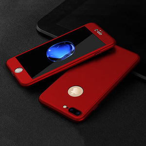 Tempered Glass Mirror Phone Case Full Body Protection Hybrid 360 Cover For iPhone - myiphonexcase