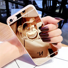 Luxury Soft Mirror With 360 Metal Bear Ring Case Cover For iPhone - myiphonexcase