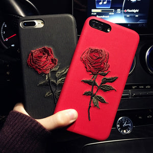 Embroidery Rose Case For iPhone - myiphonexcase
