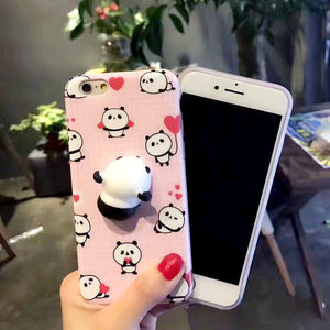 Lovely cat & Panda 3D Back Cover for iPhone - myiphonexcase