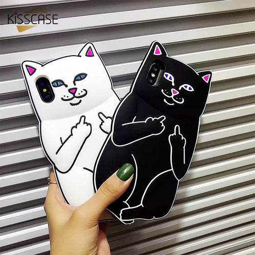 3D finger Cat Case For iPhone - myiphonexcase
