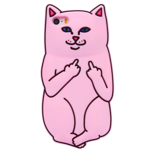 3D finger Cat Case For iPhone - myiphonexcase